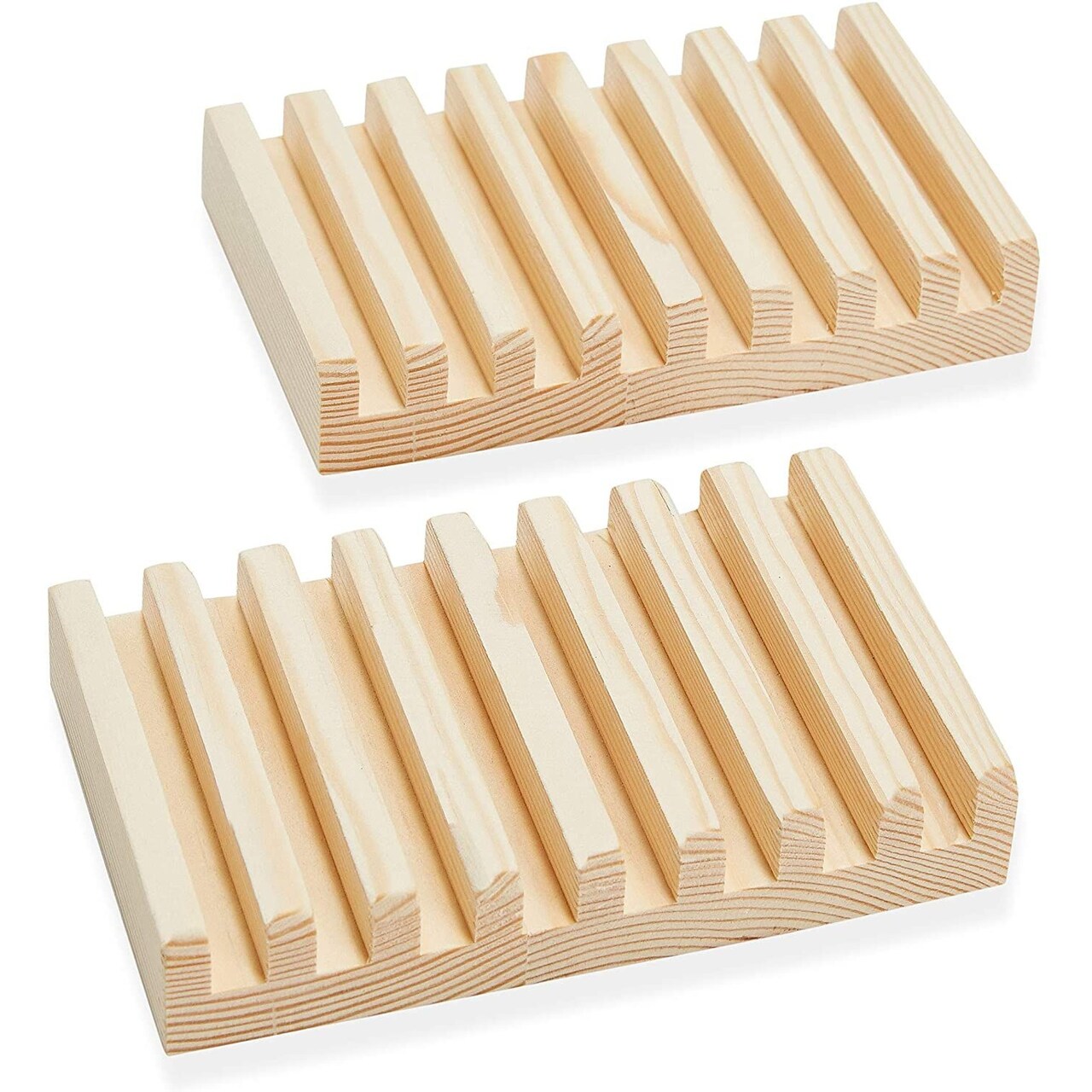 Juvale Coaster Holders - 2-Pack Coaster Display Stand Hold Up to 8 Coaster, 3.9-Inch Wood Coaster Holder Fit Square Round Coaster, for Kitchen, Dining Table, Home Decoration, Housewarming Gift